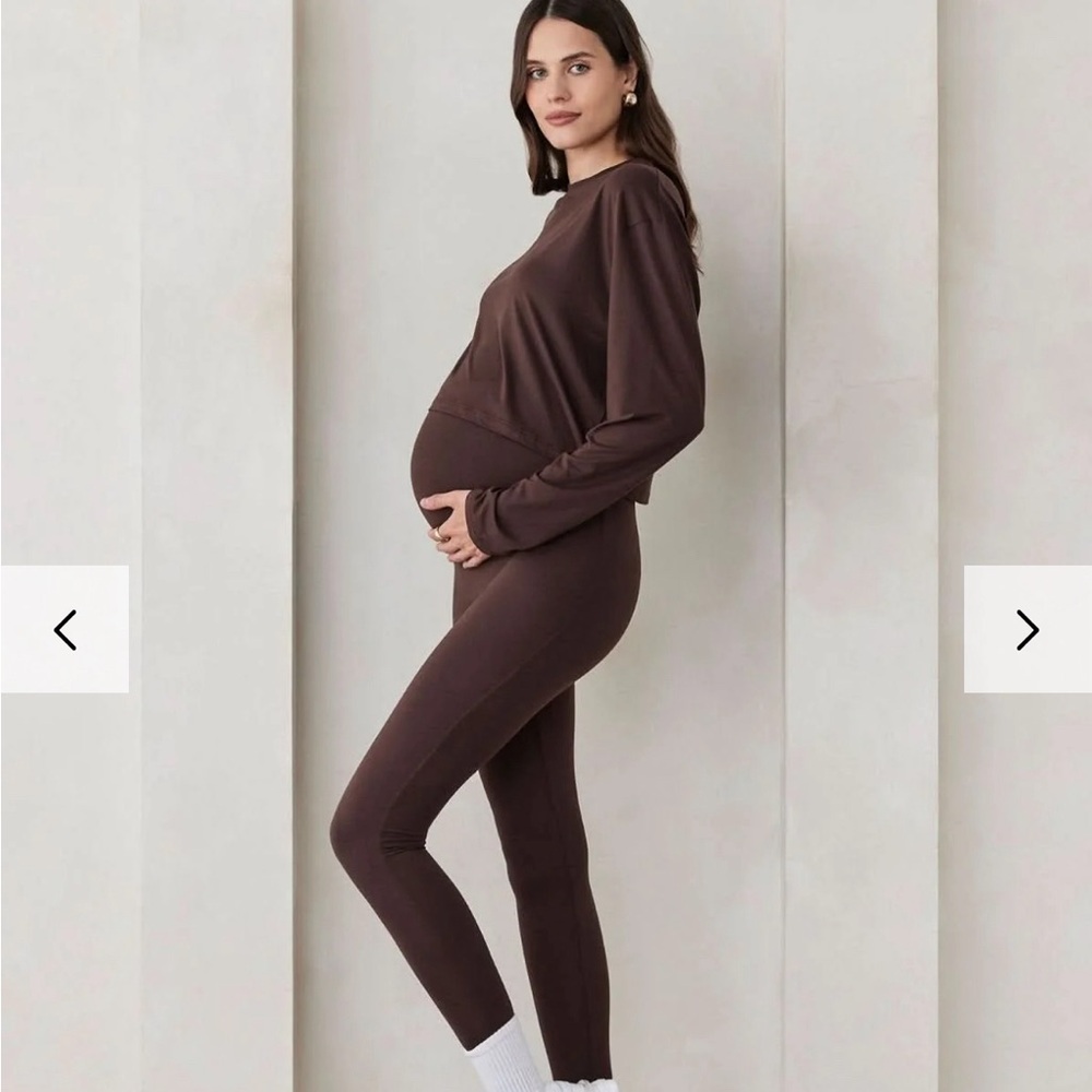 Bumpsuit The Maternity Legging, Chocolate Brown, Size Medium